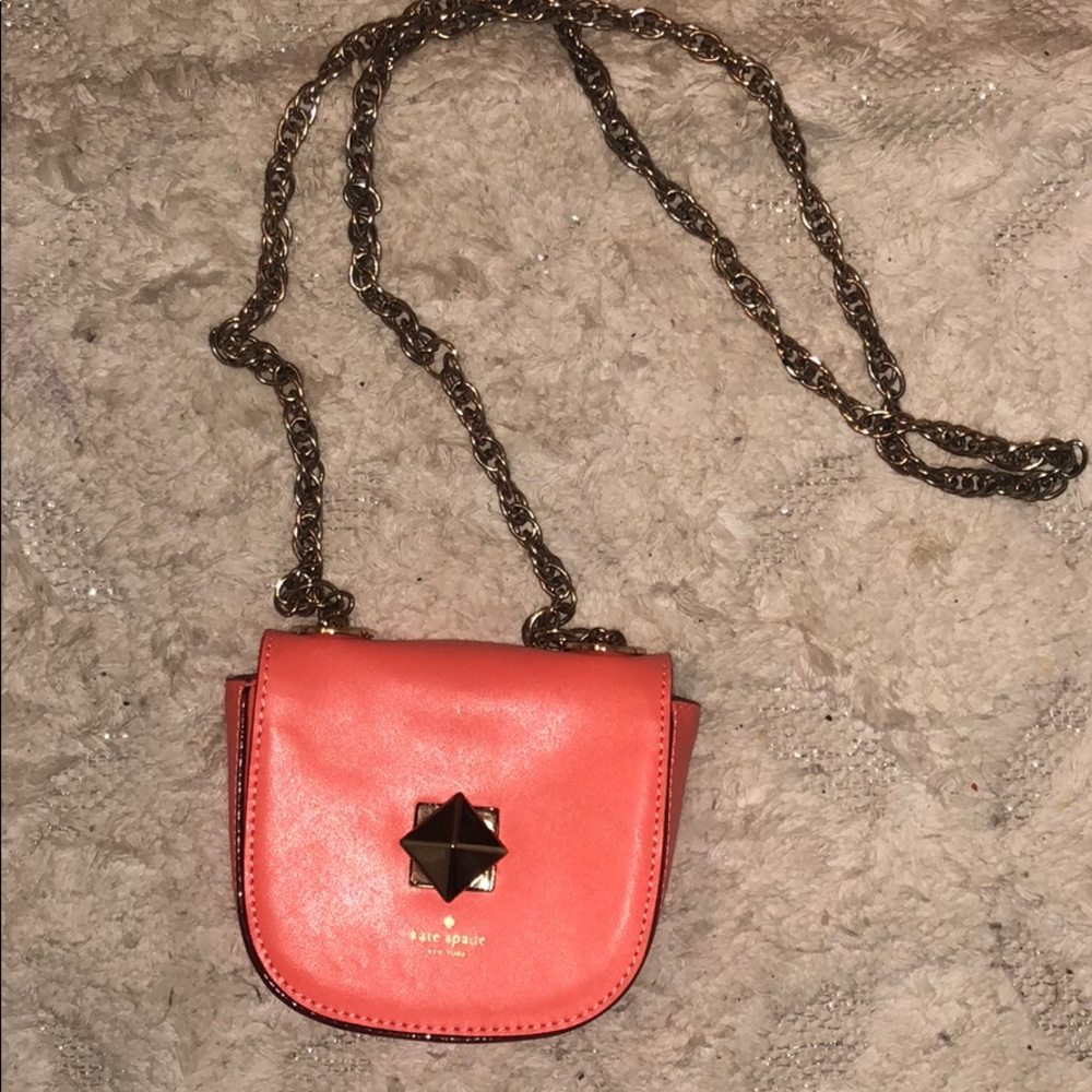 Kate Spade Coral crossbody with gold detail